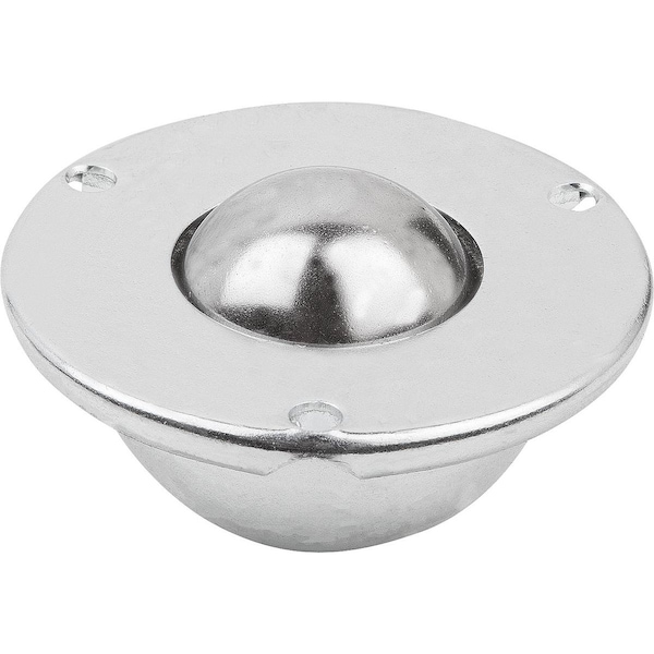 Ball Transfer Unit, Form:B Steel, Comp:Steel